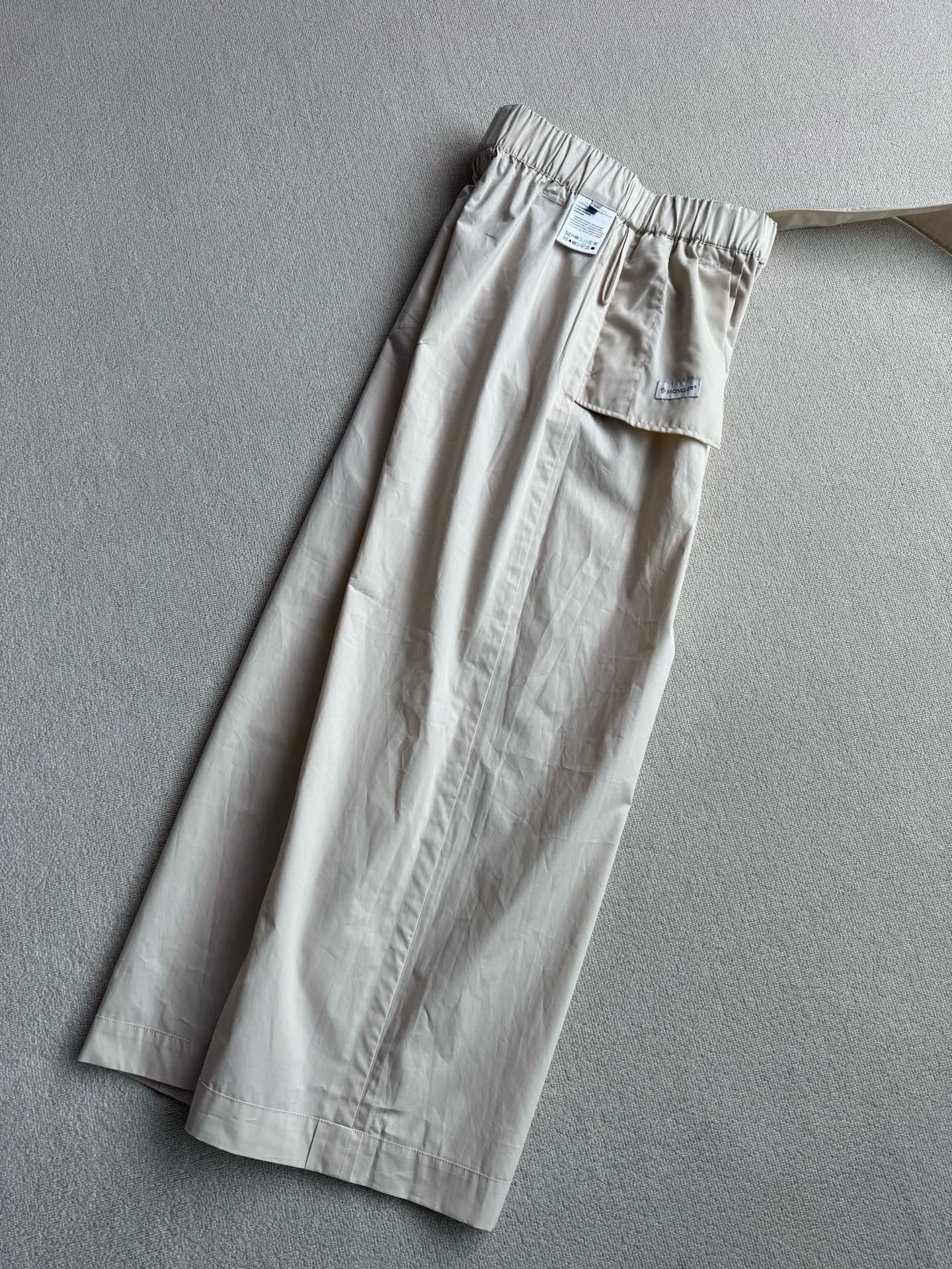 MC Wide Leg Cotton-Blend Belted Trousers Palazzo Pants