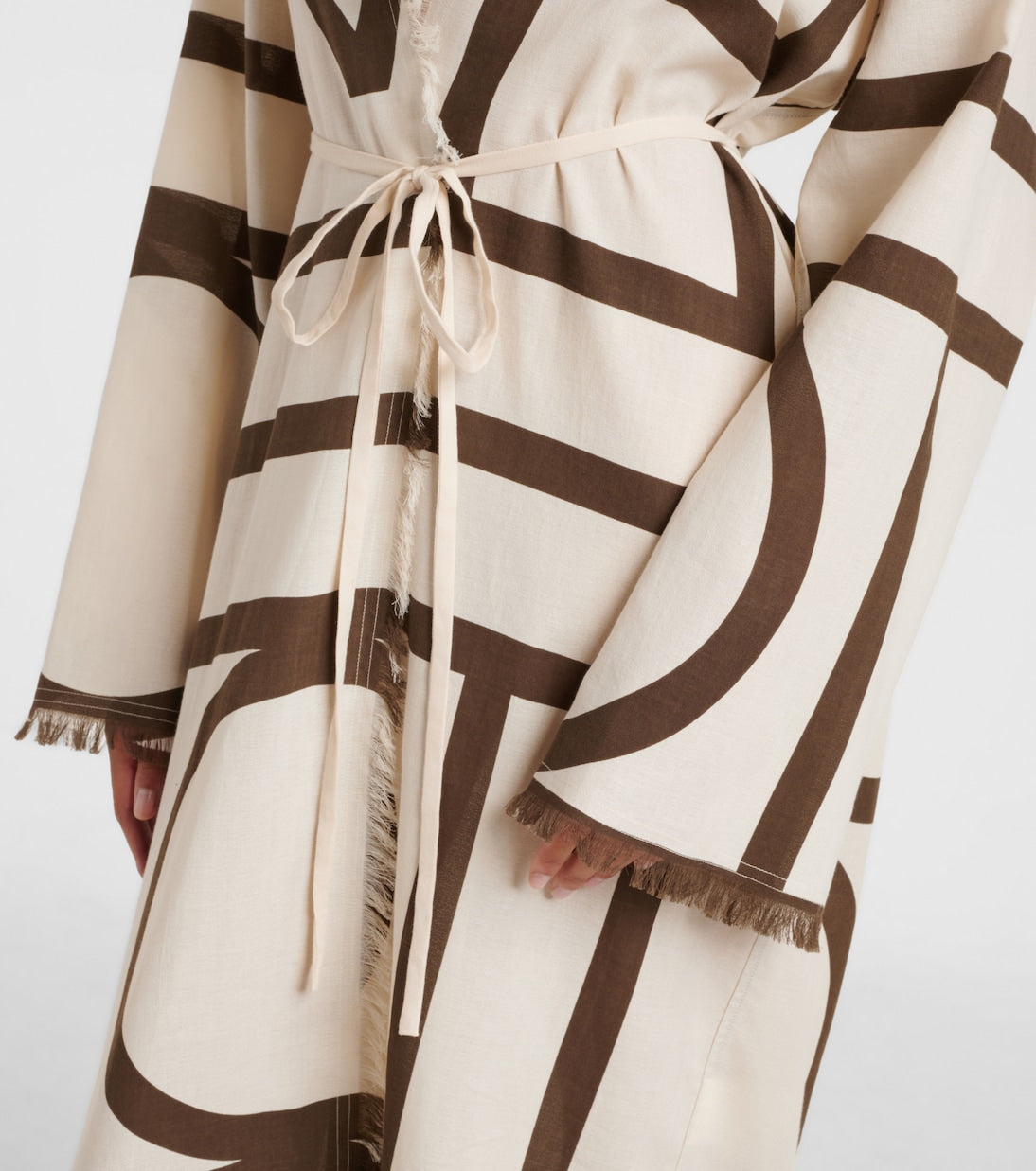 2 Colors! Tot Monogram Cotton Wrap Midi Maxi Dress | Swimsuit Coverup Robe