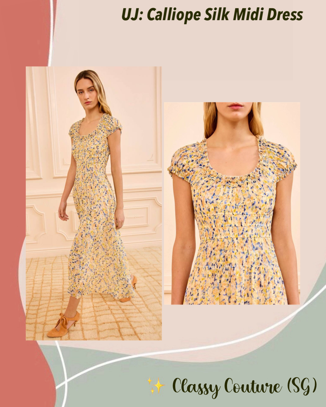 UJ Calliope Silk Midi Dress