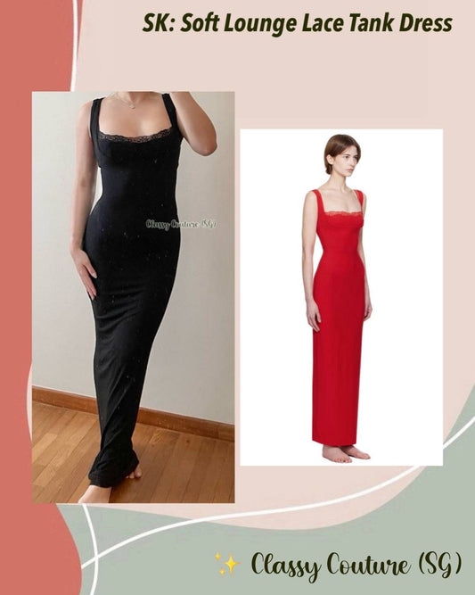 SK Soft Lounge Lace Tank Maxi Dress