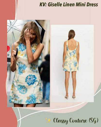 KV Giselle Linen Shift Mini Dress