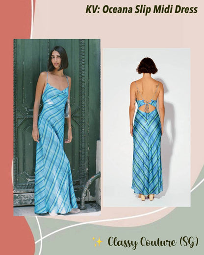 KV Oceana Cowl Neck Slip Midi Maxi Dress
