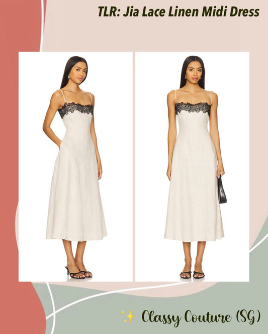 TLR Jia Lace Linen Midi Dress
