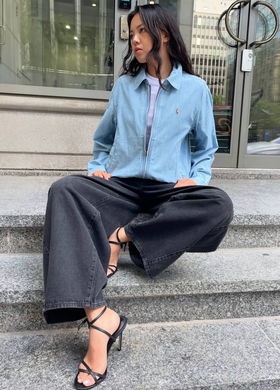 5 Colors! RL Cropped Linen Windbreaker Jacket