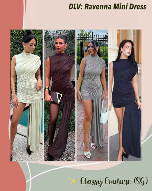 DLV Ravenna Draped Viscose Jerrsey Mini Dress
