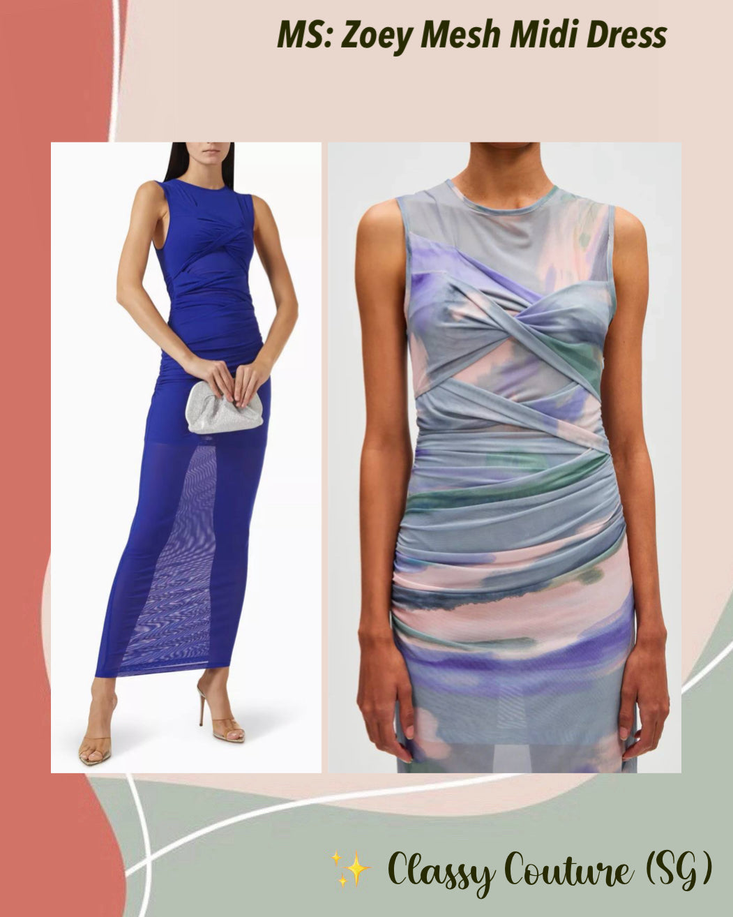 MS Zoey Mesh Midi Dress