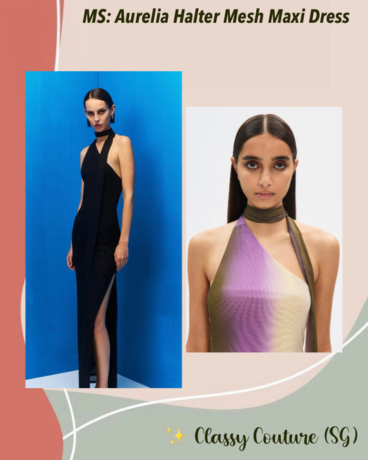Prelaunch! MS Aurelia Halter Mesh Maxi Dress