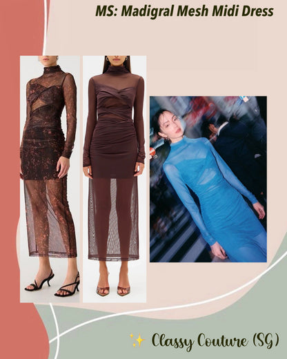 MS Madigral Mesh Midi Dress