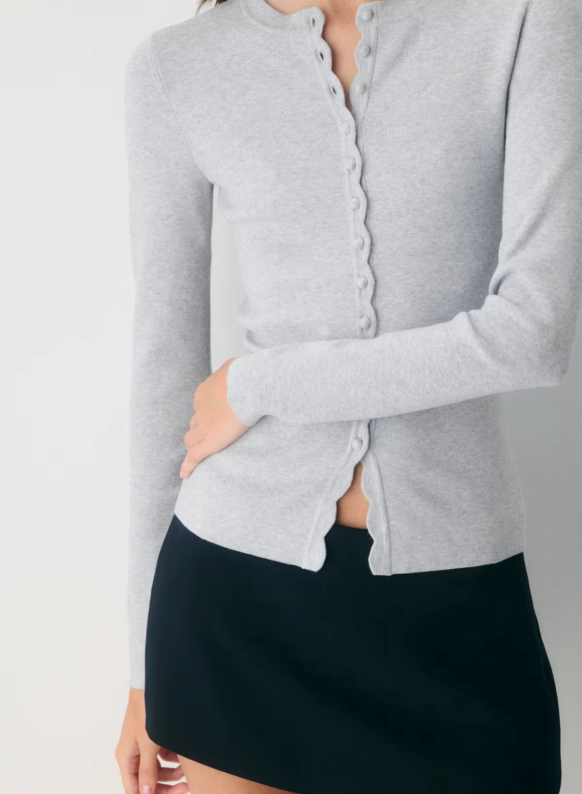 7 Colors! ARZ Shelly Viscose-Blend Button-Down Fitted Cardigan