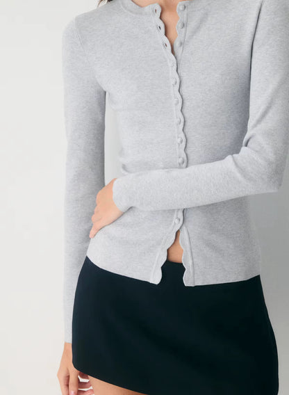 7 Colors! ARZ Shelly Viscose-Blend Button-Down Fitted Cardigan