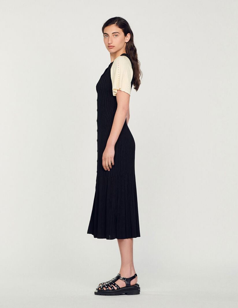 SD Menia Two-Tone Midi Knit Dress