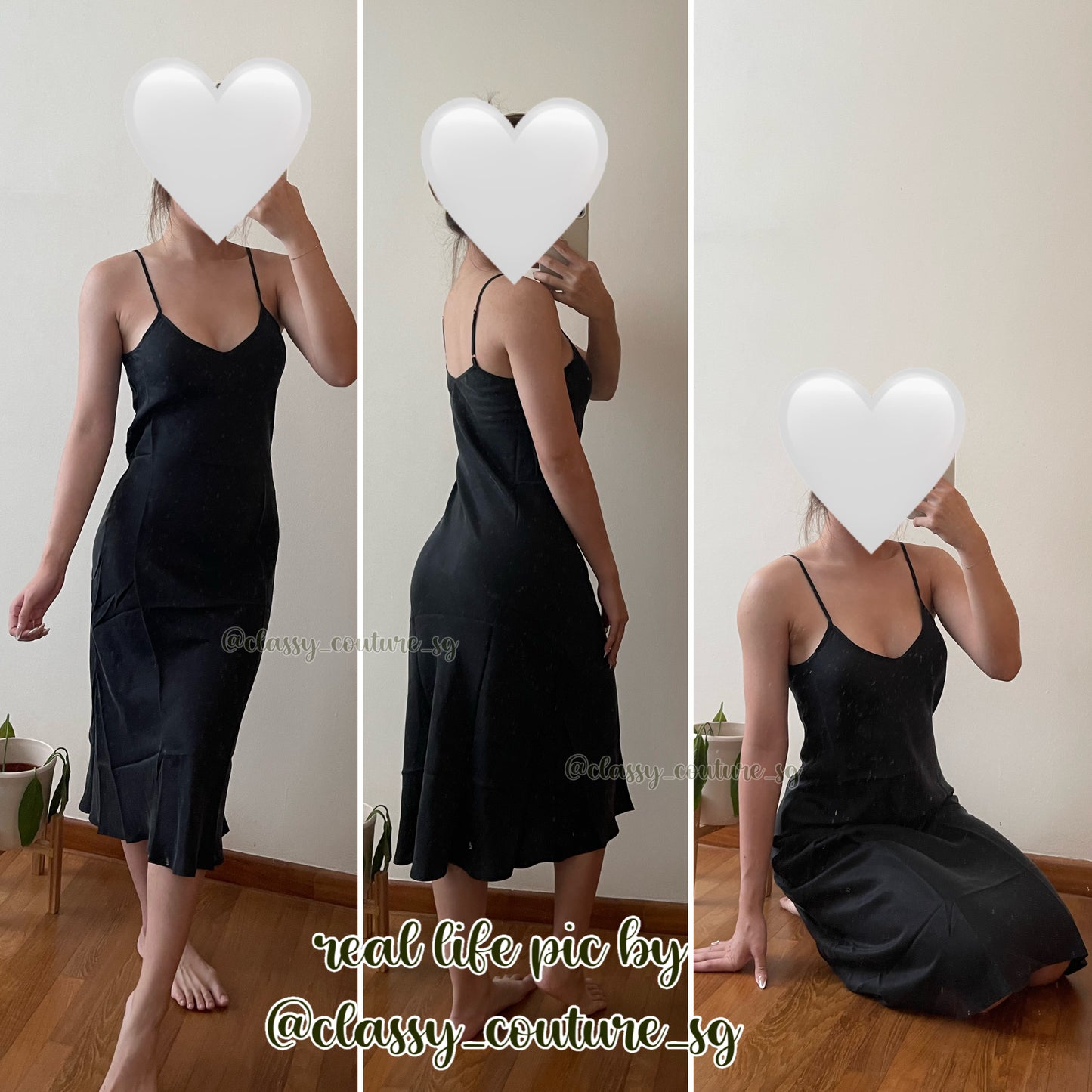 (PART 2/2) SL 90s Slip Midi Dress Solid Colours: Black, Franca, Hazelnut, Mist, Blackberry, Fig, Dark Earth