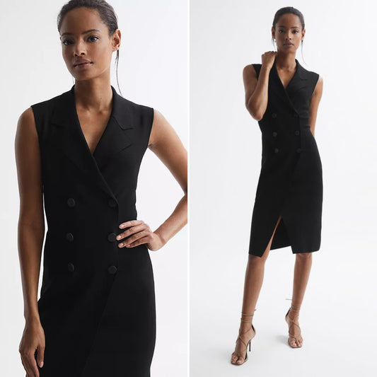 RS Milena Sleeveless Knitted Tux Dress Midi