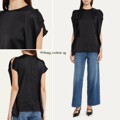 TOT Side Drape Crepe Top