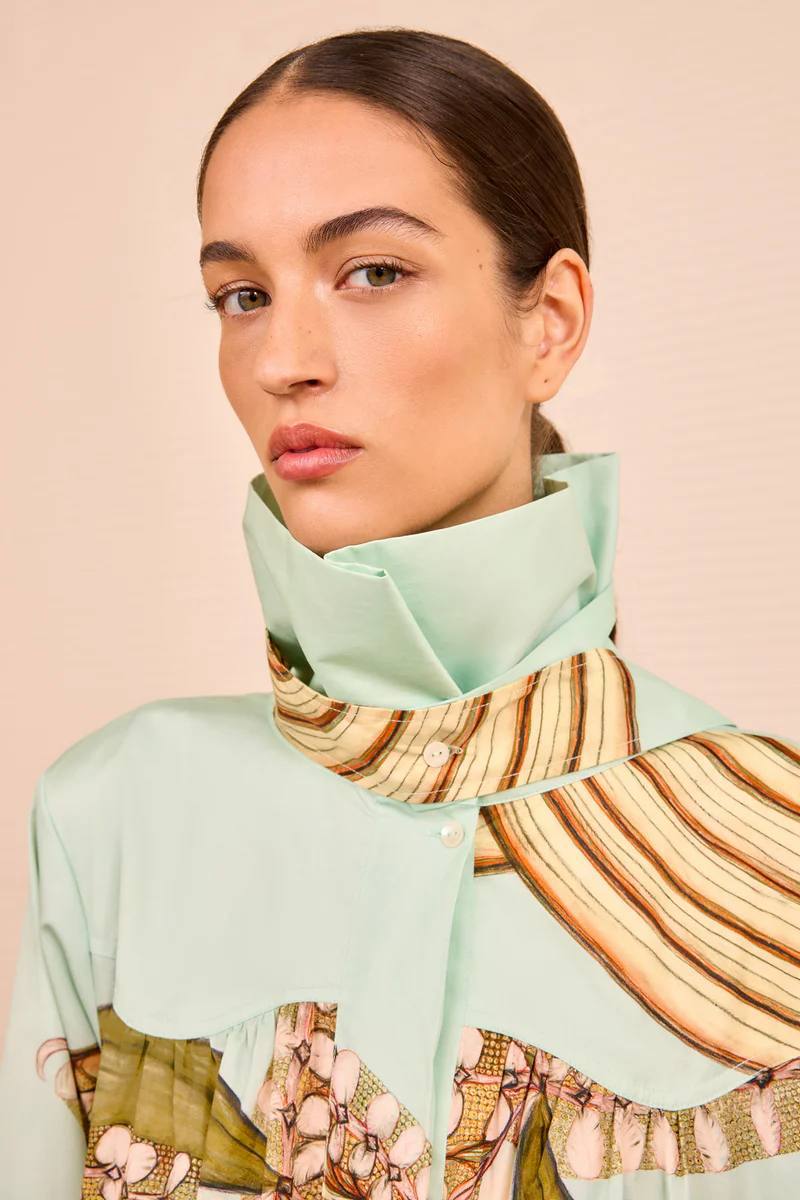 UJ Terezie Ruffle Neck Dress