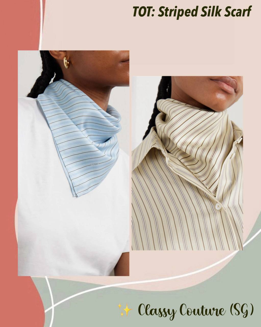 TOT: Striped Silk Scarf