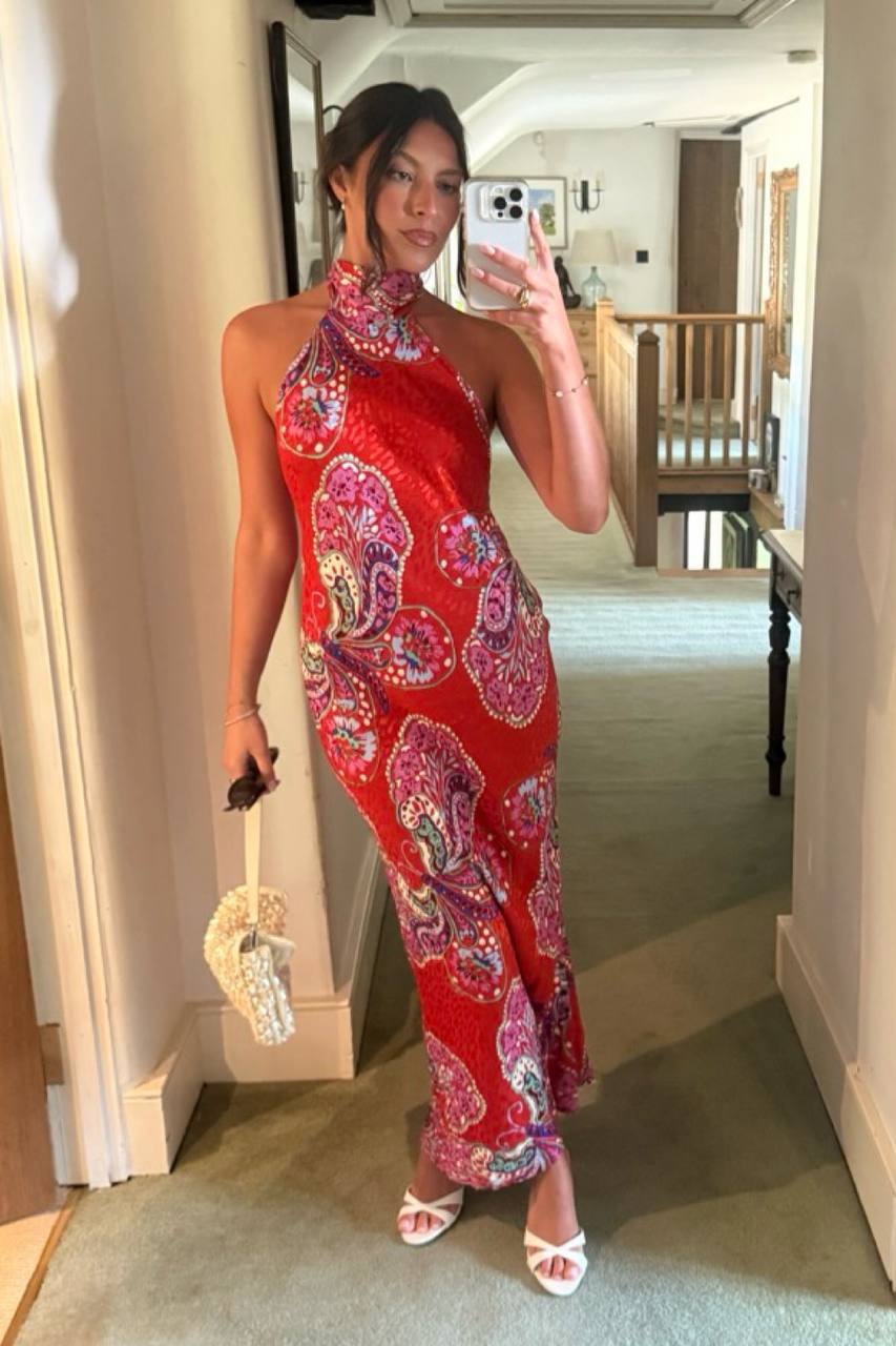 RX Maura Printed Halterneck Dress