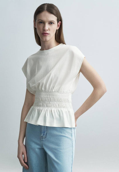 MJ Fitted Pleated T-Shirt