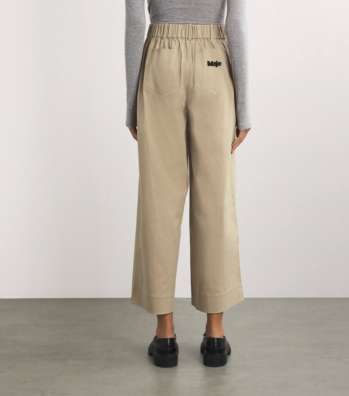 MJ: Cotton Gabardine Wide-Leg Trousers