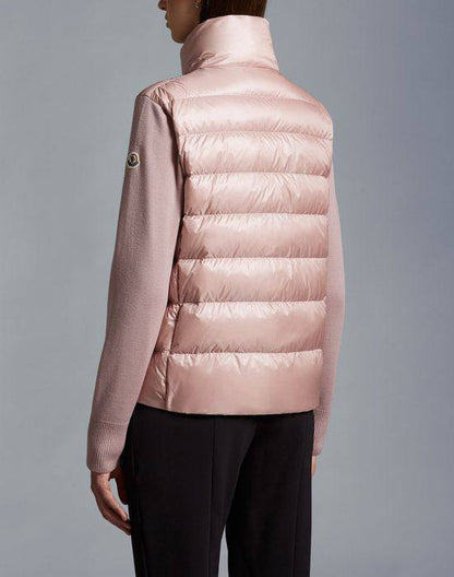 MC Quilted Puffer Jacket with Knit Sleeves