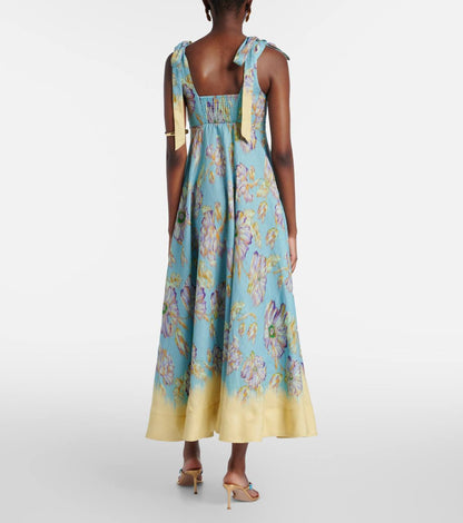 ALM Jerry Ballet Linen Midi Dress