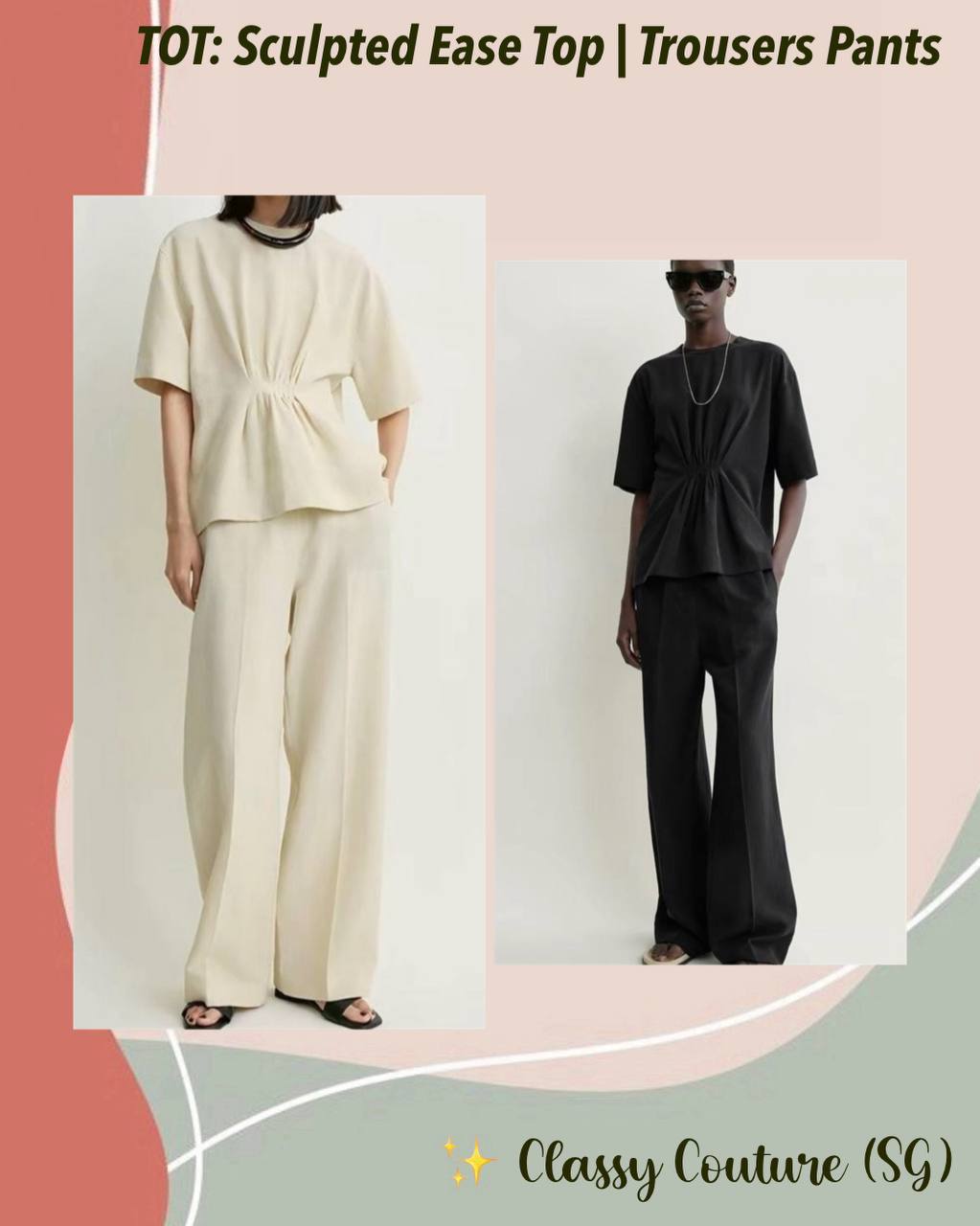 TOT Sculpted Ease Top | Trousers Pants