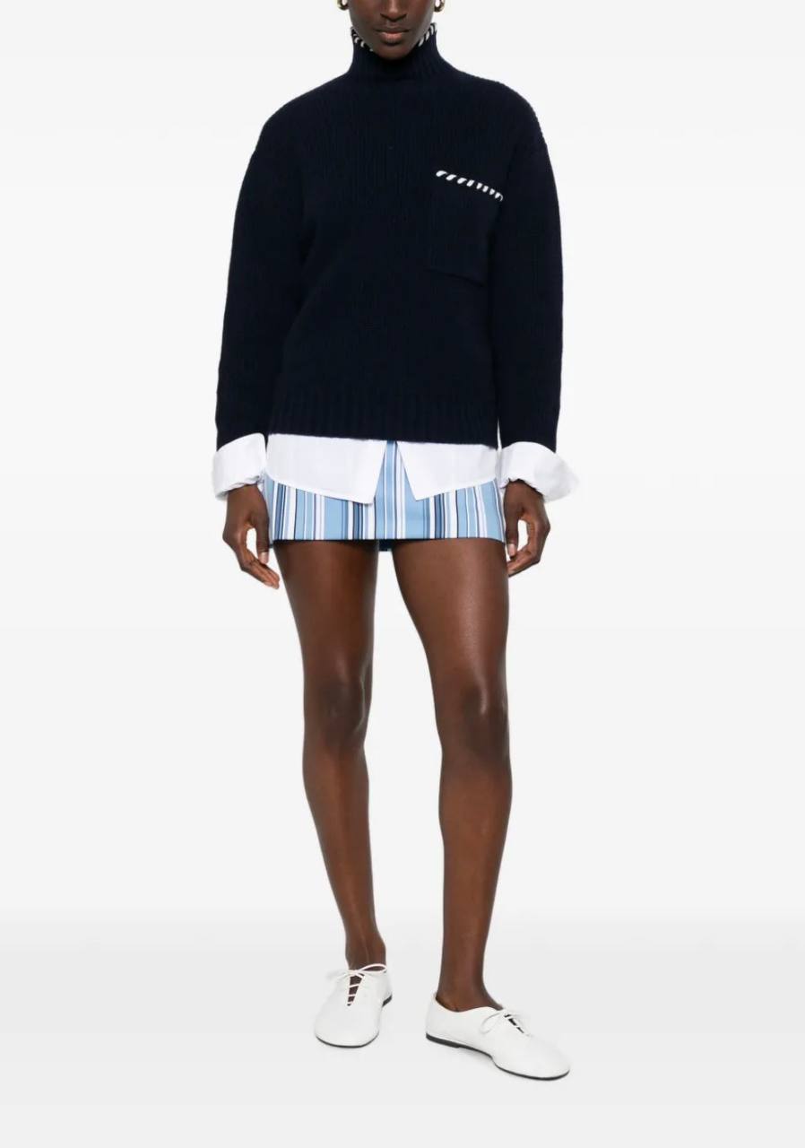Wool Jumper with Braided Details