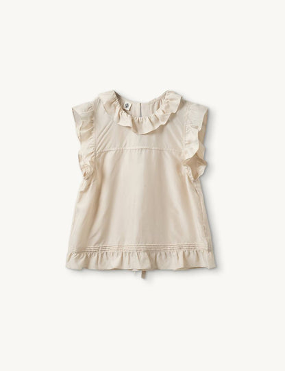 Darling Ruffle Flutter-sleeve Tie Back Top