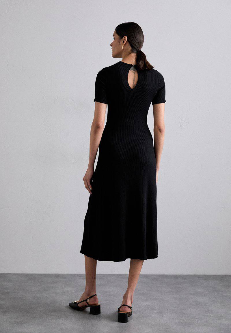 MJ Clover Embellished Short-Sleeve Midi Dress