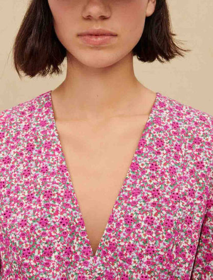 MJ Ryad Floral Embroidered Mini Dress
