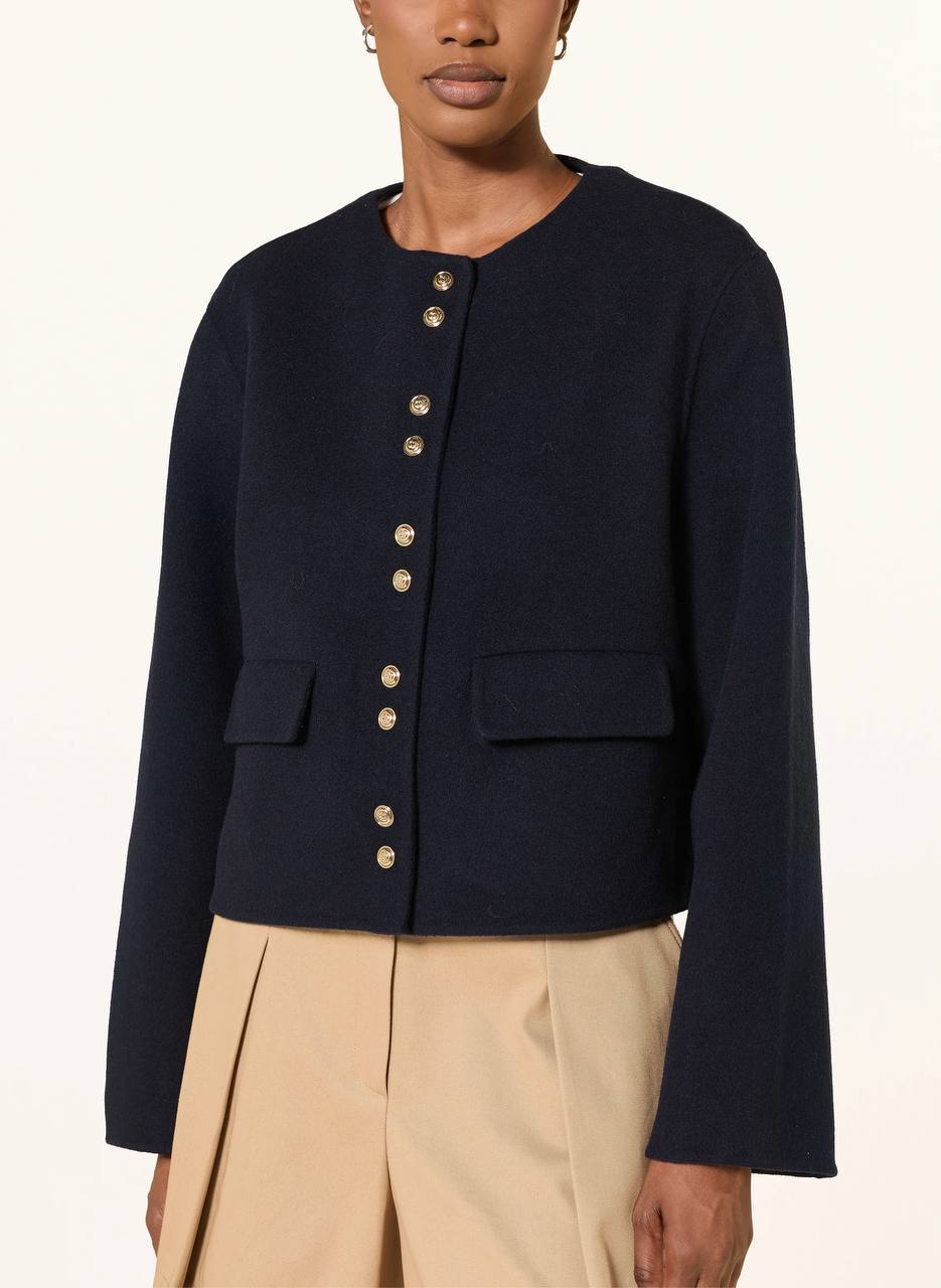 Short Double-Faced Wool Coat