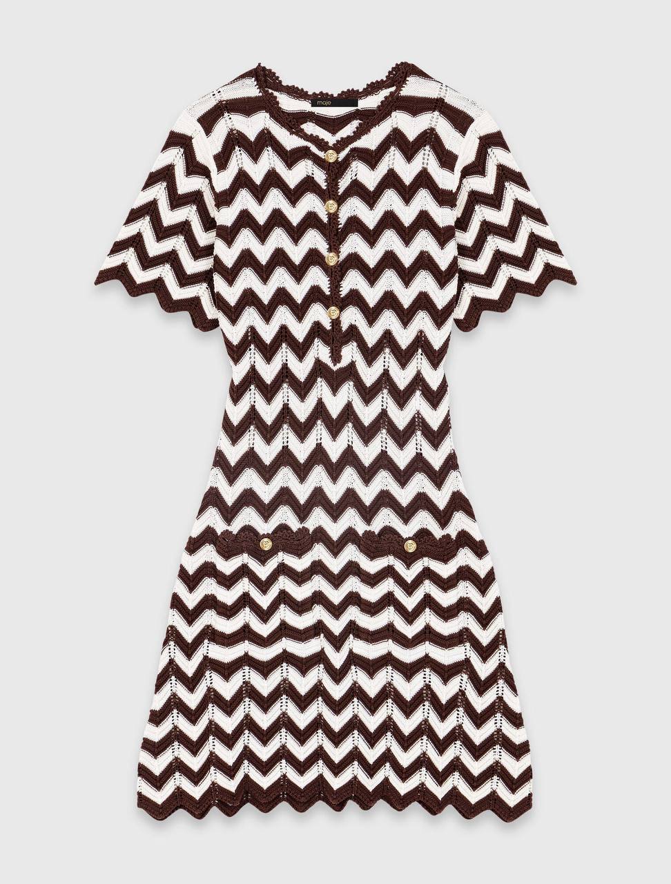 MJ Zigzag Crochet Mini Dress