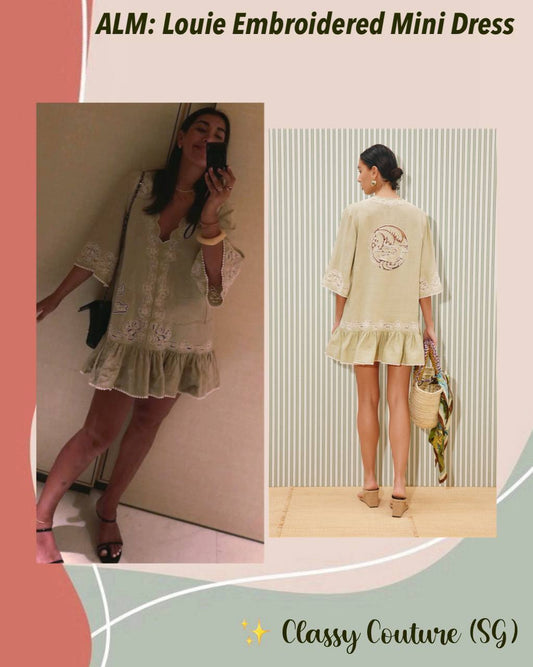 ALM Louie Embroidered Mini Dress