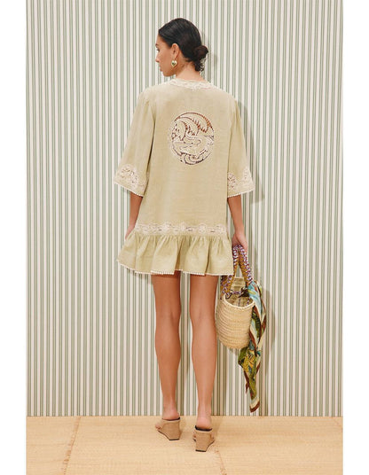 ALM Louie Embroidered Mini Dress