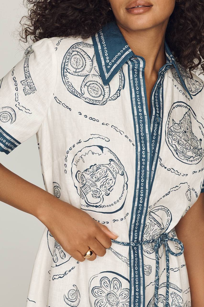Lucky Linen Belted Maxi Dress