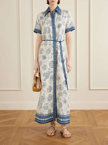 Lucky Linen Belted Maxi Dress