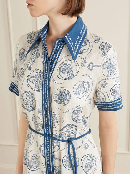 Lucky Linen Belted Maxi Dress