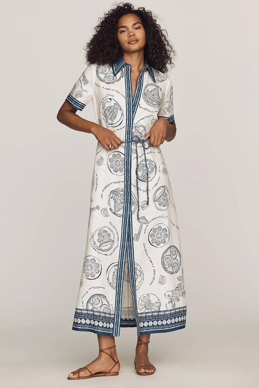 Lucky Linen Belted Maxi Dress