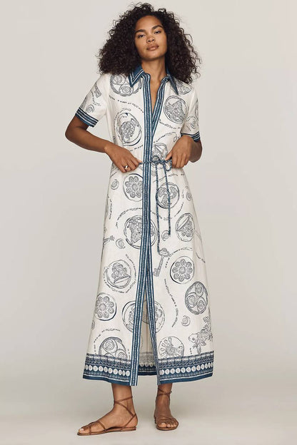Lucky Linen Belted Maxi Dress