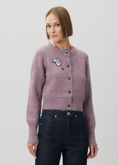 ALM Reggie Lilac Wool Cropped Cardigan