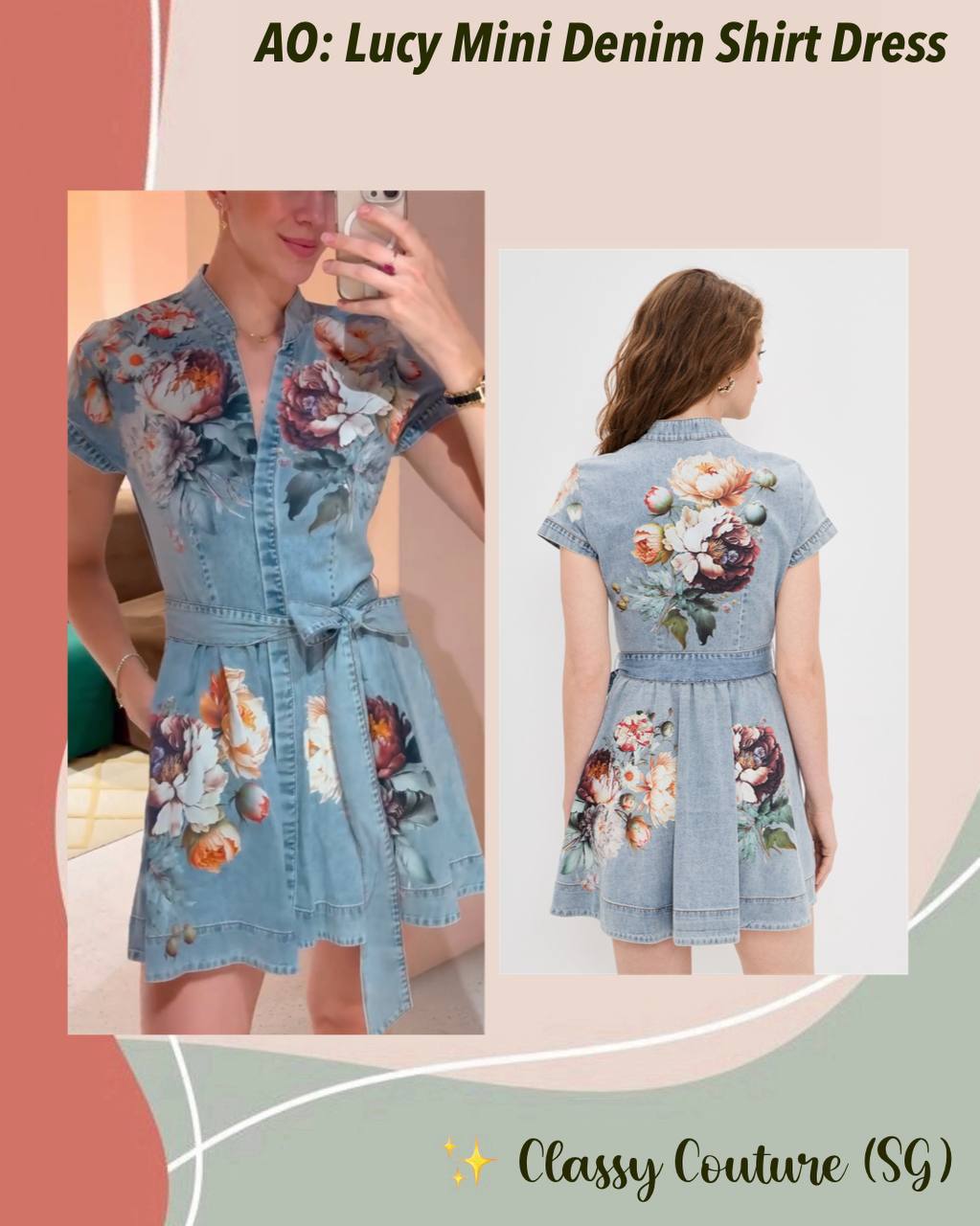 AO Lucy Mini Denim Shirt Dress