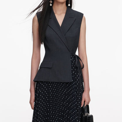 SP Grey Tailored Polka Dot Midi Dress