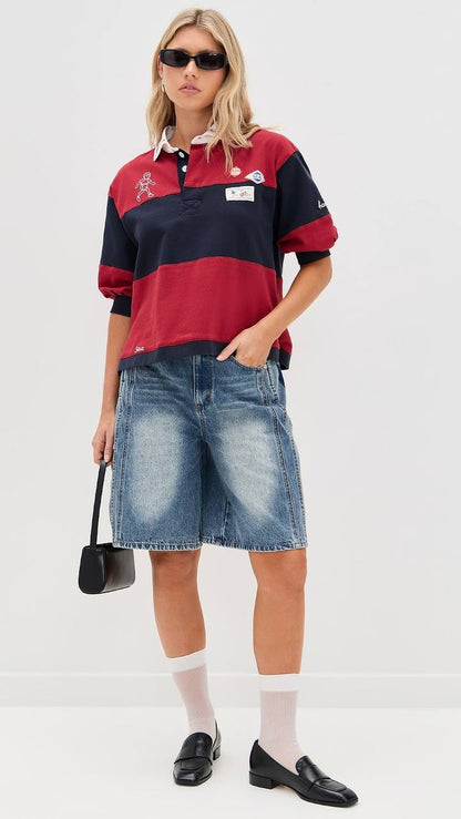 SE Spencer Mended Denim Bermuda Shorts