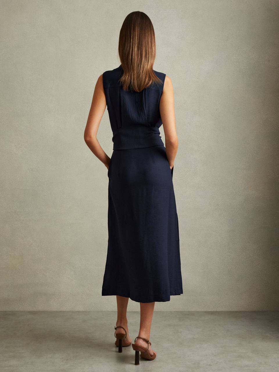 RS Morgan Petite Viscose Blend Belted Shirt Dress