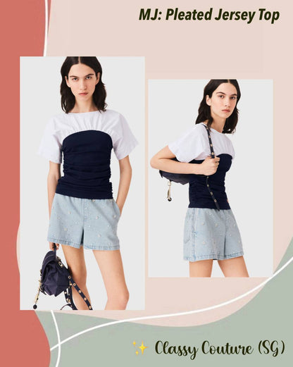 MJ Pleated Jersey Top