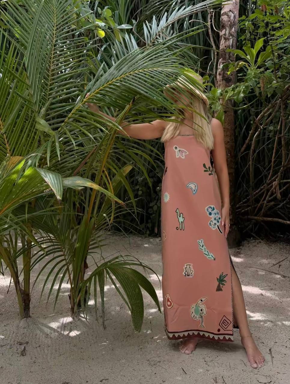 ALM Laurence Midi Slip Dress in Pink - Image 2