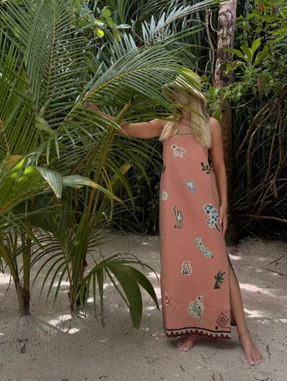 ALM Laurence Midi Slip Dress in Pink - Image 2