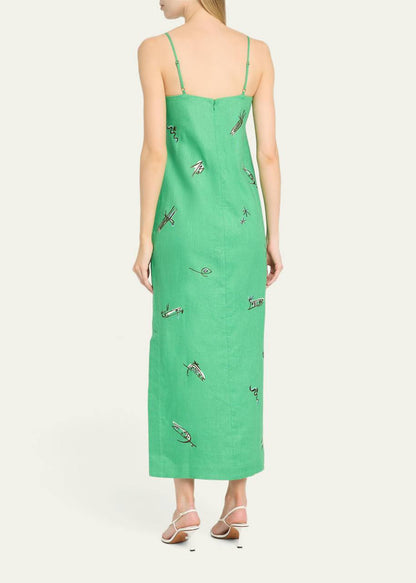 ALM Wanda Embroidered Midi Dress