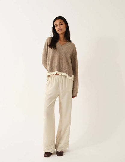 TG Darling Scalloped-Edge Side-Tie Trousers