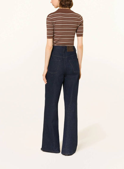 SD Striped Knit Polo Shirt